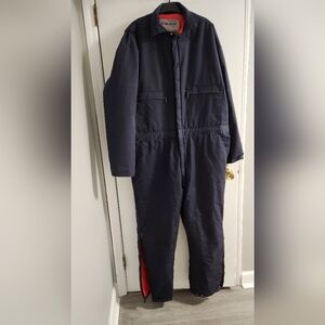 Steelguard Navy Blue Coverall with Red Quilted Lining , Size LT